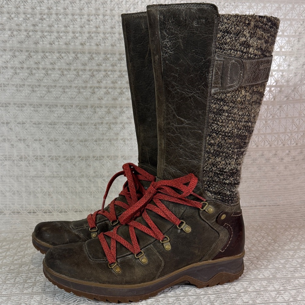 Merrell Women’s Eventyr Peak Waterproof Tall Leather Boots in “Bungee Cord”